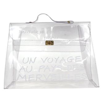 Herm&egrave;s Kelly Handbag Vinyl Clear Pvc Handbag (Pre-Owned)