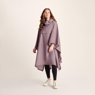 TOG24 Drench Unisex Waterproof Poncho - Dusky Pink Wiggle Print - One Size