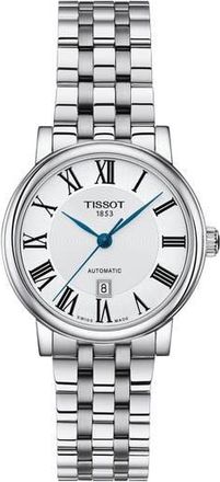 Tissot Carson Auto Bracelet Watch, 30mm in Silver at Nordstrom Rack