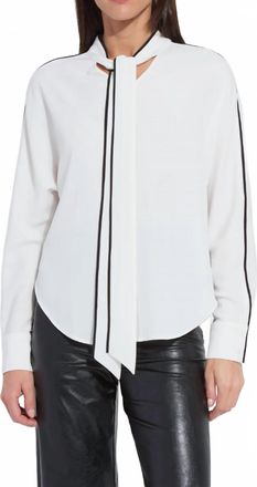 Lyss&eacute; Daphne Dolman Sleeve Bow Blouse In Off White