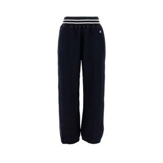 Wales Bonner Wales Bonner, Dames, Broeken, Blauw, Maat: M Wol