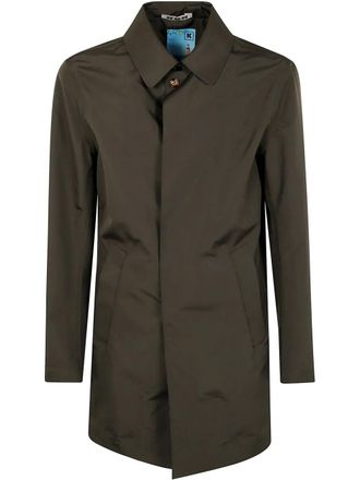 Kired single-breasted coat - men - Polyester - 50 - Brown