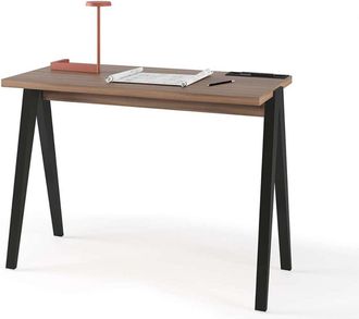 HERDASA Herdasa - Mesa Estudio Mod-629 Acabado Nogal/negro, 47x 107 X 78 Cm (fondo X Ancho X Alto)