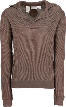 Gianfranco Ferre Maglione con colletto a punta - Marrone