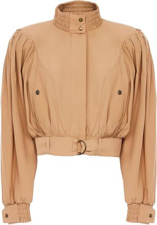 Chlo&eacute; Gathered cropped jacket