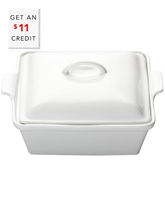 LE CREUSET 2Qt Heritage Covered Square Dish With $11 Credit