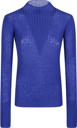 Pinko Muggito Round Nek Ribbed Wool Sweater