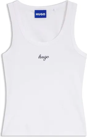 HUGO BOSS Extra-slim-fit tank top with puff-print logo
