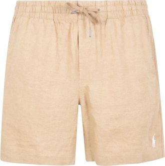 Polo Ralph Lauren Sporty Shorts Broeken - Heren - Korte Broeken - Beige - XL - Linnen - Korte Broeken