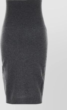 Stella McCartney virgin wool ribbed high-rise midi pencil skirt