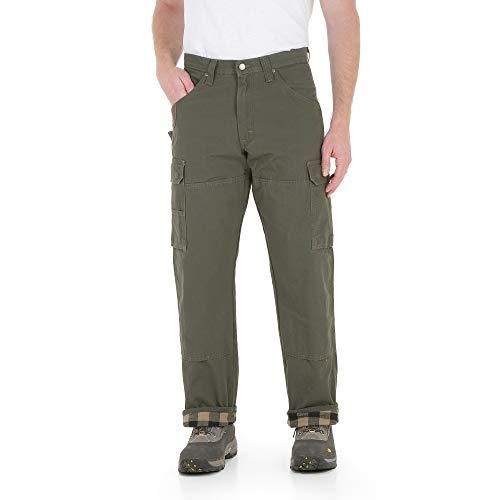 Pantalon De Travail Wrangler Riggs - Coupe Droite, Kaki Marron, Taille 30W/34L, Renforts Cordura
