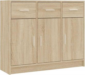 vidaXL Vidaxl - Aparador De Madera De Ingenier&iacute;a Color Roble Sonoma 91x28x75 Cm