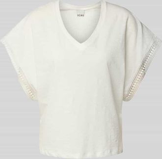 Ichi T-Shirt mit V-Ausschnitt Modell HOLYA in Offwhite, Gr&ouml;&szlig;e XXL