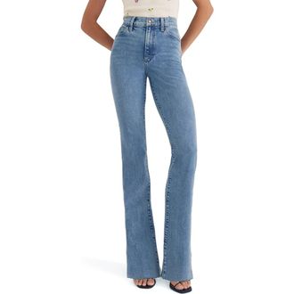 Favorite Daughter The Valentina Raw Hem Super High Waist Bootcut Jeans in Indio at Nordstrom, Size 27