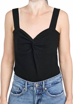 Nation Ltd Mercy Twist Front Tank Top In Jet Black