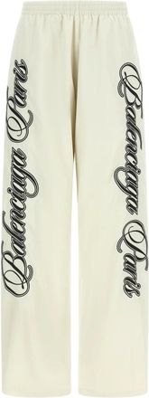 Balenciaga Broeken, Dames, Veelkleurig, M, Katoen, Cursive Reversible Trainingsbroek