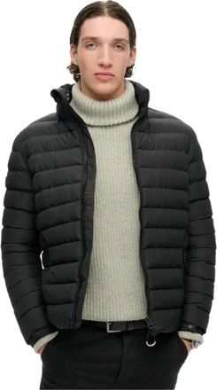 Superdry Fuji Quilted Jacket - Heren - Winterjassen - Zwart - L - Polyester - Jassen