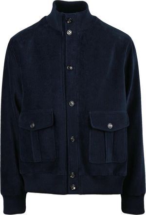 Circolo 1901 Pilot Velvet Jacket With Flannel Lining And Stand Collar