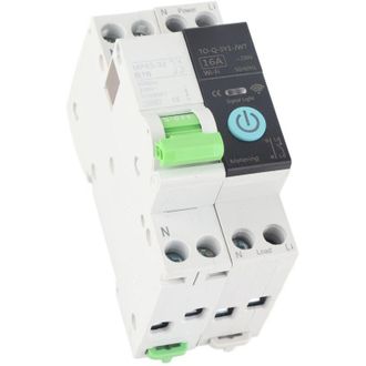 OEM Disyuntor Wifi Crezuo 1p+n Con Medici&oacute;n De Capacidad De Ruptura De 6 Ka, Control Remoto, 16 A Ac230v-crezuo