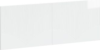 vidaXL Cabecero Montada En La Pared Hoorn Blanco Brillante Vidaxl