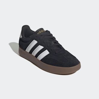 adidas Sneaker ADIDAS SPORTSWEAR BARREDA, Herren, Gr. 42,5, schwarz-weiss (core schwarz, cloud wei&szlig;, gum5), Leder, Synthetik, Schuhe Sneaker, inspiriert vom 