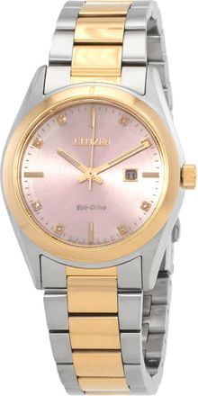 Citizen Diamond Pink Dial Watch EW2706-58X