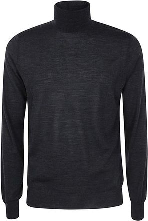 FILIPPO DE LAURENTIIS Merino Turtleneck Trui - Heren - Coltruien - Grijs - 2XL - Wol - Truien & Vesten