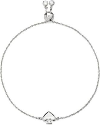 Kate Spade New York spade charm slider bracelet in Silver at Nordstrom
