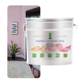OEM Pintura Cer&aacute;mica Para Paredes, Lavable, Rosa En Polvo, 2 L, Resistente A Las Manchas