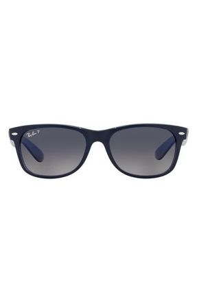 Ray-Ban 55mm Gradient Polarized Square Sunglasses in Blue Gradient at Nordstrom