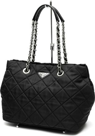 Prada Black Nylon Tote Bag (Pre-Owned)