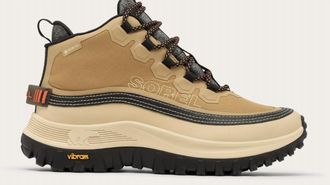 Sorel Mens Callsign Horizon Mid Gtx Shoes In Caribou Buff/caribou Beige