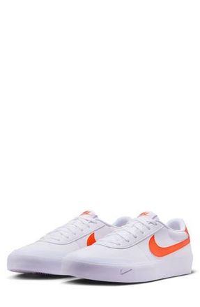 Nike Court Shot Low Top Sneaker in White/Safety Orange at Nordstrom Rack, Size 13