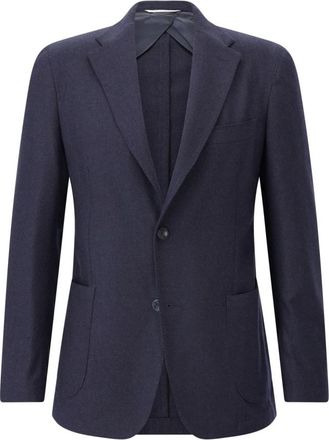 Marco Pescarolo Blazers - Heren - Blazers - Blauw - L - Leer - Jassen