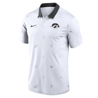 Nike Iowa Vapor Pattern Nike Mens Dri-FIT College Polo in White | 00HT064NIA-RNS