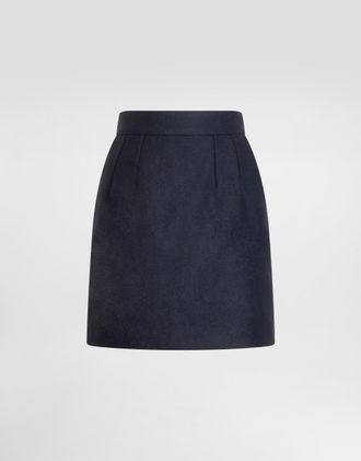 Dolce & Gabbana Wool Skirt - Woman Skirts Blue 36