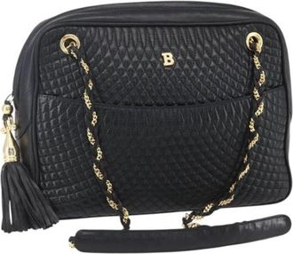 Bally Pre-owned Shoulder Bags, female, Black, Size: ONE SIZE Pre-owned Leather Shoulder Bag