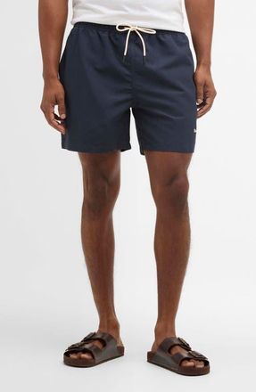 Barbour Water Reactive Tartan Swim Trunks in Navy at Nordstrom, Size Xx-Large