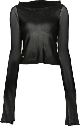 Cult Gaia Andarna Split-sleeve Cowl-neck Top