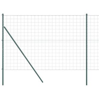 Berkfield Home Euro Fence with 7 Posts 1.5x10 m Galvanised Steel Green