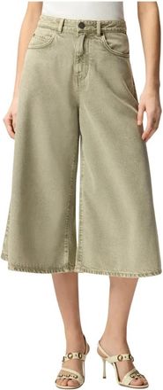Pinko Burkina Bermuda - Dames - Denim shorts - Groen - W25 - Katoen - Korte Broeken