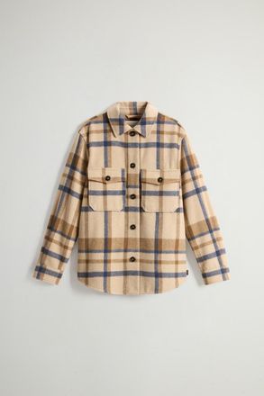 Woolrich dames Overhemdjack van wolmix Wit Grootte XXS