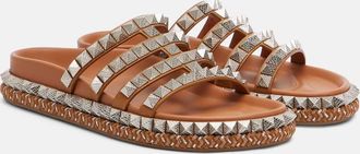 Christian Louboutin Sandali Pyra Hallulila in pelle con borchie