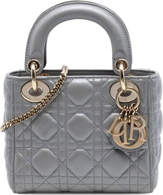 Dior Pre-owned Dior Mini Metallic Lambskin Cannage Lady Dior Ladies APAL5KMDRTXAGU46