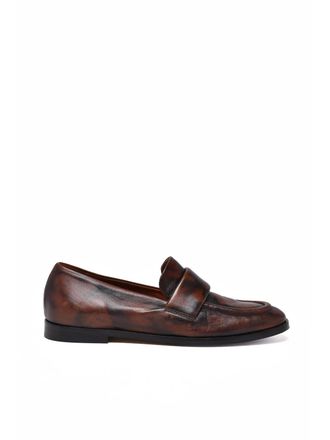 Lorena Paggi Brown Leather-Blend Classic Loafers