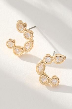 Maeve Mixed Crystal Half-Moon Earrings