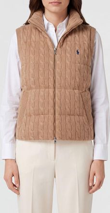 Polo Ralph Lauren Gilet trapuntato in lana e cashmere con logo Pony