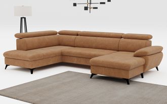 Cotta Wohnlandschaft »Hudson U-Form« mit Kopfteilverstellung, wahlweise mit Bettfunktion & Bettkasten