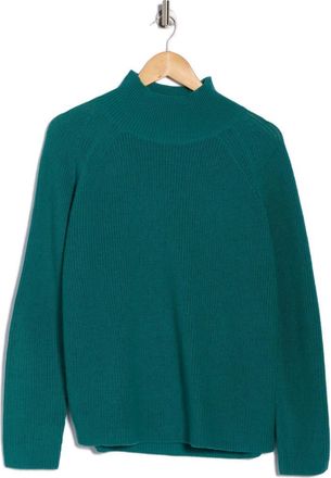 Eileen Fisher Raglan Sleeve Merino Wool Turtleneck Sweater in Evergreen at Nordstrom Rack, Size X-Large