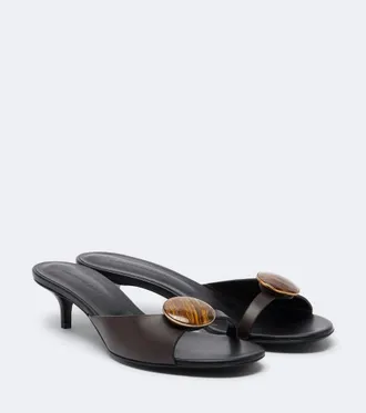 CHRISTOPHER ESBER Aura Quartz leather mules